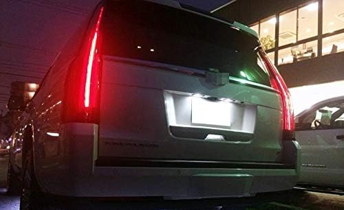 IJDMTOY OEM-FIT 3W Kit de luz de placa LED completa compatível com 2015-20 Cadillac Escalade ATS, GMC Yukon, Chevy Tahoe