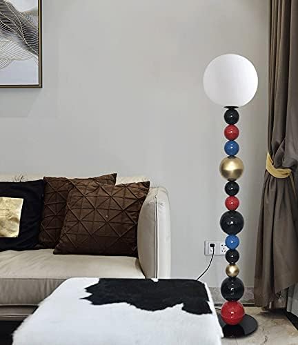 Zlxdp Art Fashion Glass Ball Corner Floor Floor para decoração da sala de estar LED E27 Lâmpada Stand Bedroom Bedside BAR