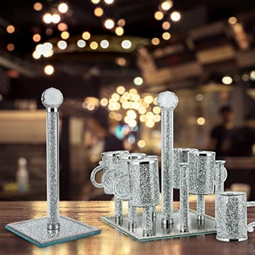 Sugarchef bling cozinha toalhas de papel para decoração de casa espelho de diamante papel toalha rolo de tolo de cristal de