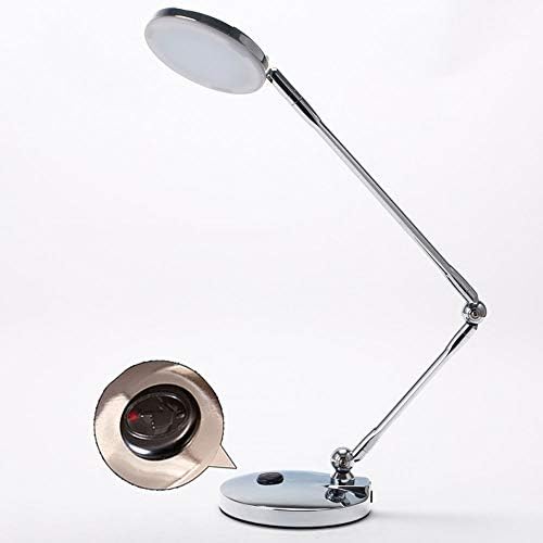 Guocc Modern LED Proteção para a mesa da lâmpada Lâmpada de economia de energia metal de metal longo