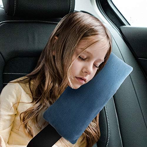 Almofado de cinto de segurança de Gnegni para crianças, travesseiro de viagem para assento de carro para proteger o pescoço