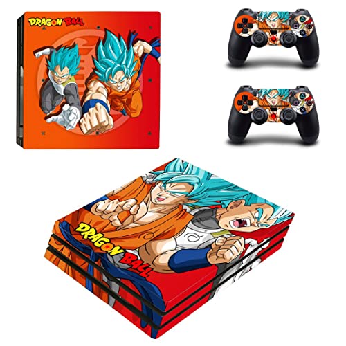 Anime Drago e Balões VIP Son Goku, Vegeta, Super Saiyan PS4 ou Ps5 Skin Skin para PlayStation 4 ou 5 Console e 2 controladores