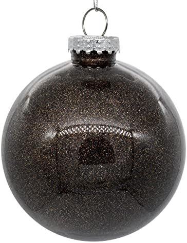 Vickerman 4 Clear Ball Christmas Ornament com interior de brilho de lavanda. Este item vem com 6 ornamentos por unidade.