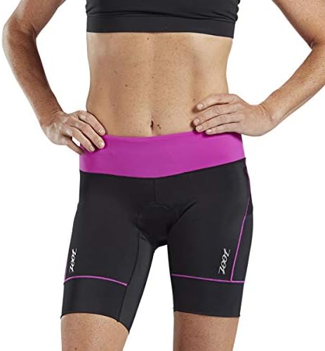 ZOOT Women's Core de 8 polegadas TRI Shorts-S-SHORTS MULHERES DE TRIATHLONO DO MULHER com fechamento de cordão e bolsos de quadril