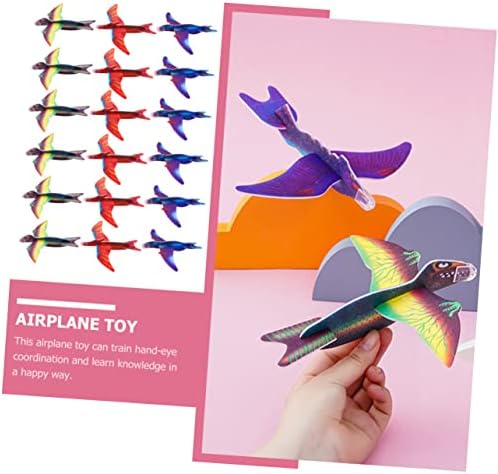 Toyandona 48pcs Dinosaur Plane Toy Gliders ao ar livre Toys Kid Toys Kids Playset planadores ao ar livre aviões esportes ao ar