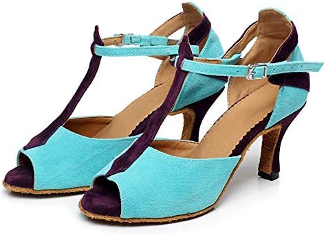 Sapatos de dança hroyl para mulheres sapatos latinos de dança feminino tango tango calcanhar alto sapatos de dança, qjw6212