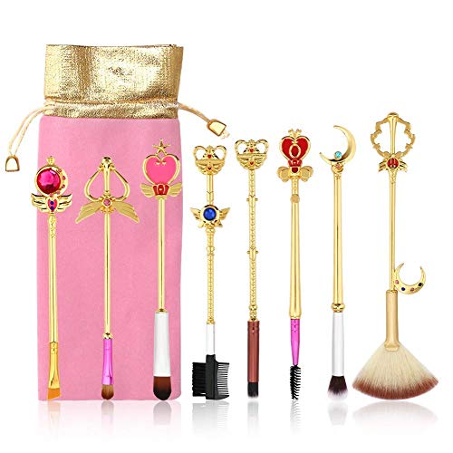 Wechip Conjunto de 2 pincéis de maquiagem, escovas de Game of Thrones Sailor Moon Brushs