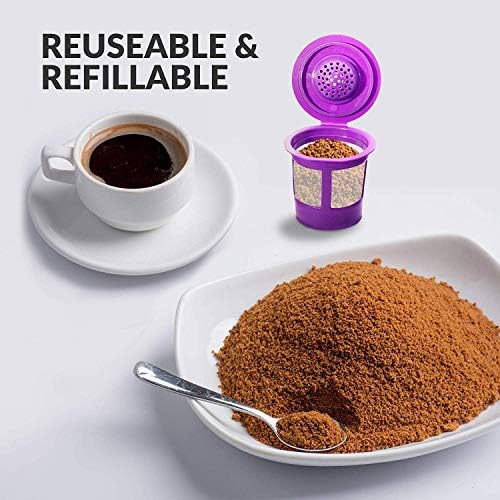 Mesh reutilizável filtro de café moído jarra para keurig k -duo itens e k dmones brewers machine, com 2 xícaras recarregáveis
