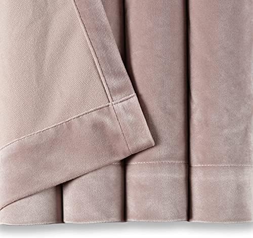 Curtans de veludo rosa Chanasya Conjunto de painel 2 -Pia - Classy Parcial Blackout Cortina Corra Cortes escurecentes cortinas