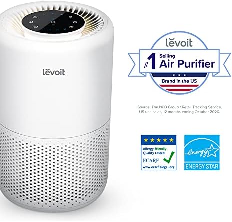 Umidificadores Levoit para o quarto grande quarto em casa, purificadores cinza e de ar para casa, Smart Wifi Alexa Control, filtro H13 True Hepa, limpador silencioso de 24db para quarto com exibição, núcleo 200s