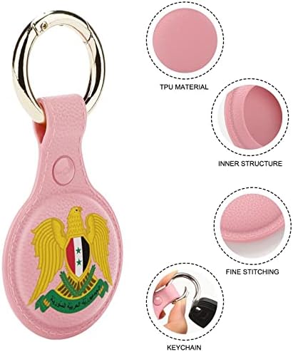 Brasão de braços da Síria TPU Case para airtag com o chaveiro de proteção contra tag tag rastreador de tags rastreador para chaves backpack Pets bagagem