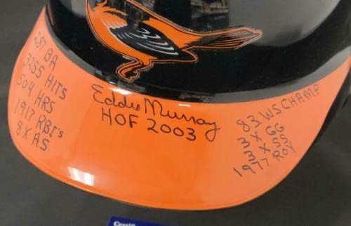 Eddie Murray assinou o capacete 10x estatísticas de carreira