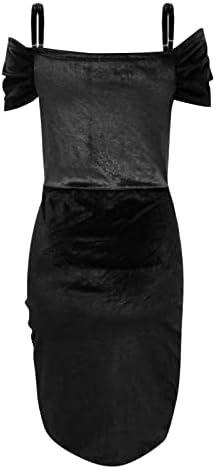 Vestidos de Boho Fragarn, cor de moda feminina sexy sexy slim halter traço irregular vestido irregular