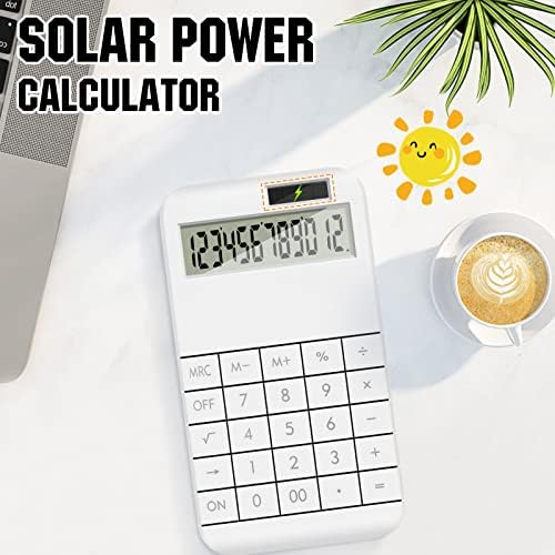 Calculadora básica do TSEMY 12 Digits Calculadora Solar Solarific com grande tamanho LCD para escritório, escola,