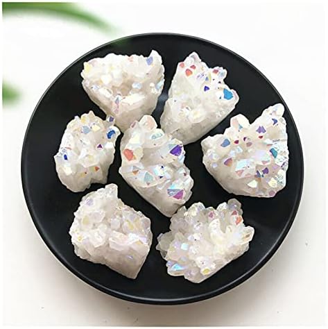 Laaalid xn216 1pc raro titânio belo chama branca aura quartzo cluster cálculos naturais e minerais naturais naturais