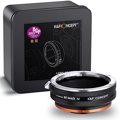 Adaptador de montagem de lentes conceituais K&F EOS-M4/3 IV Foco manual compatível com lente Canon e Micro Quatro Terços