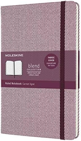 Moleskine The Blend Collection Limited Edition Notebook, Harringbone Purple, 5 polegadas x 8,25 polegadas