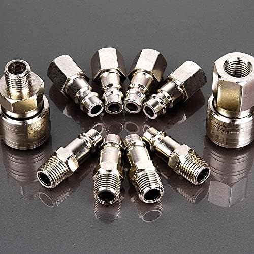 Ezqnirk 10pcs Couplador Quick Coupler Sistema de bomba de compressor Sistema de bombas pneumáticas Acoplamento