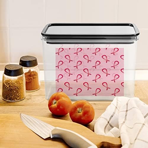 Caixa de câncer de mama Caixa de armazenamento rosa Caixa de armazenamento O organizador de alimentos plástico vasilhas