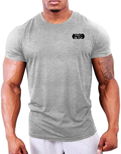 T -shirt de musculação de ginástica masculina