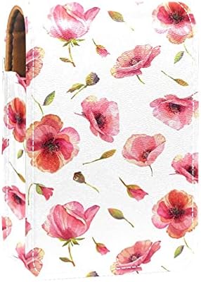 Caixa de batom de flor de lírio rosa aquarel