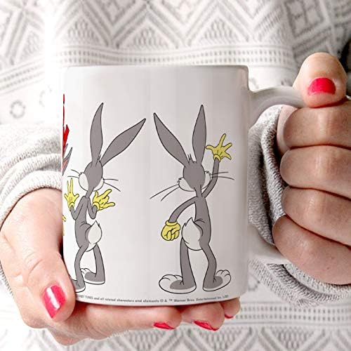 Setters de tendência Looney Tunes - Bugs Bunny - Posing - Design de desenhos animados vintage - 11 oz de café engraçado ou caneca de