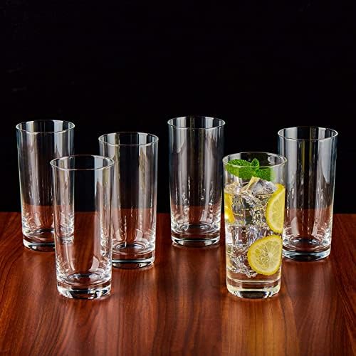 Conjunto de copos de bebidas resistentes ao calor de 6 copos de vidro de vidro duplo 16oz, feitos de borossilicato premium