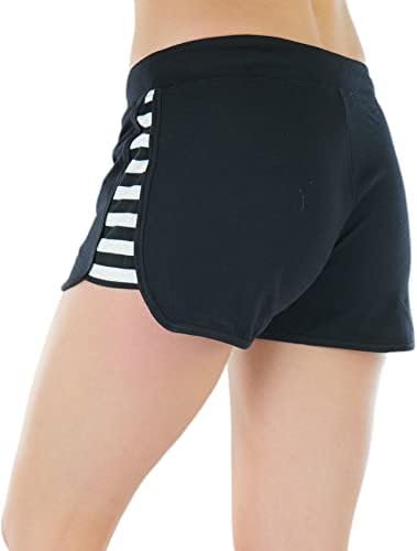 Tobinstyle Feminino Athletic Chic String Cantura elástica Mini shorts