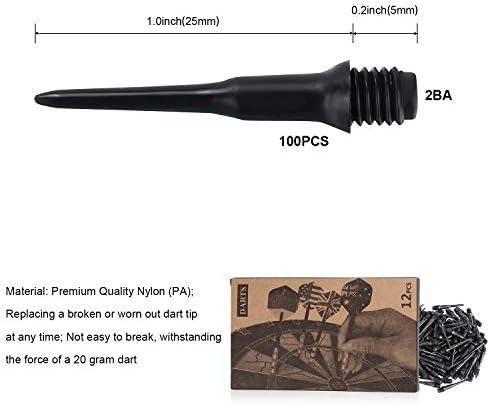 Ansowny Rempfhan Dica macia Darts para placa de dardo eletrônico, 18 gramas Darda conjuntos de pontas de plástico
