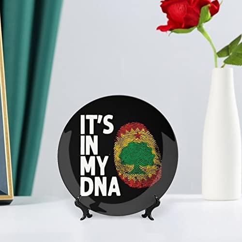 Está no meu DNA Oromo Liberation Front Flag Funny China China Decorativa Placas redondas Cerâmica Artesanato com Display