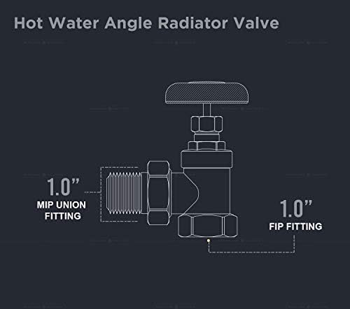 Válvula da linha média IXW-U001-5 Válvula de radiador de vapor de água quente pesada; Controle de temperatura de ventilação do ar; 1 pol. FIP x união masculina; Latão