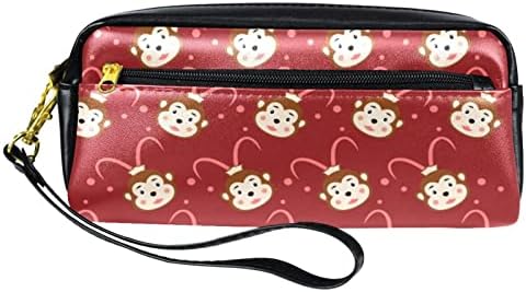 Tbouobt Gifts for Men Mulheres Bolsas de maquiagem Bolsa de higiene pessoal Sacos de cosméticos, Monkey Red Cartoon Animal