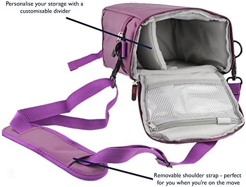 Navitech Purple Protective Portátil portátil Cague Binocular e Bolsa de Viagem Compatível com o Braun 16 x 50