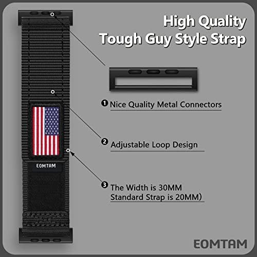 Eomtam Largura 30mm Men Strap de nylon macio e largura de 30 mm de alça de nylon ajustável