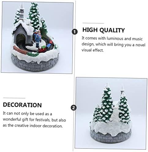 Wooneky Christmas Snow Room House Gifts Decoracionários Para Salas de Casa Presentes Musicais Mini Village Houses Pré-Lidra