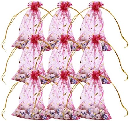Jóias de casamento de Stobok 50pcs Estrela Lua Bolsas de Organza para Party Candy Candystring Galze Sags