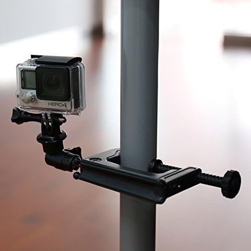 Câmera do suporte do suporte do suporte do suporte da câmera Montante + adaptador de tripé para GoPro New Hero /Hero6 /5 /5 Sessão /4 Sessão /4/3 + /3/2/1, Xiaoyi e outras câmeras de ação, tamanho do grampo: 1-6 cm.