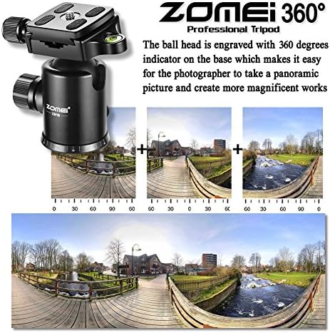 Tripé Zomei, tripé da câmera, câmera leve Viagem Z818 Monopódio de liga de alumínio do tripé com 360 Bola de lançamento