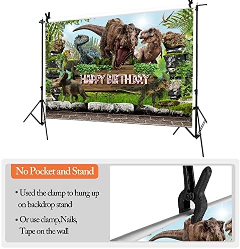 Jurássico Dinosaur Backdrop Photography Dinosaur Party Decoração de crianças Banner Birthday Banner Jungle Safari Animal