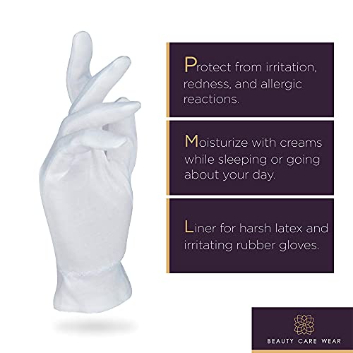 A beleza usa luvas hidratantes pacote para mãos secas e eczema - hidratação da mão noturna e loção para dormir para mulheres - 40