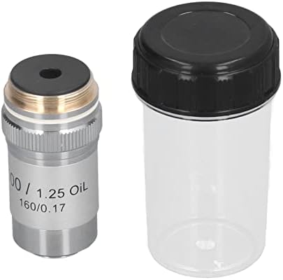 Objetivo do microscópio FTVogue, 100x Achromatic Microscope Lens Objetivo Magnificação de 20.2mm Trepa de interface para composto, acessórios para microscópio, microscópio