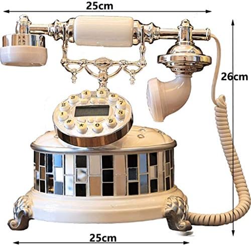 KLHHG RETRO VINTAGE ANTIGO TELEFONE, A VELADA MALHA DE TELEFONELED PELE DE PELHO DE LINHEA COM REGISTROS PARA OFFIC