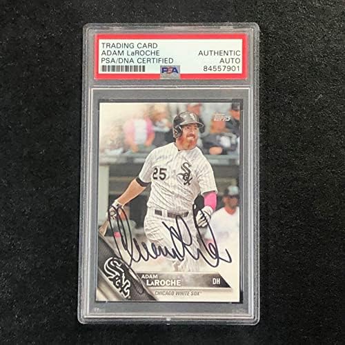 Topps Series One 131 Adam Laroche Signed Card PSA Slabbed Auto White Sox - Baseball Slabbed Cartis autografados