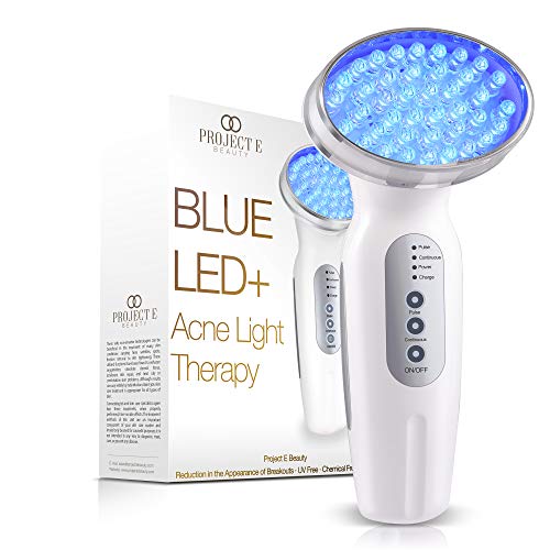 LED azul+ terapia com luz acne pelo Projeto E Beauty | Skincare anti-acne | Reduza manchas escuras e cicatrizes | Inflamação calma