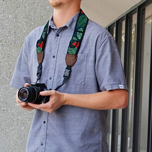 Uso Gear Trueshot Camera Strap com design de neoprene, bolsos acessórios e fivelas de liberação rápida - compatível