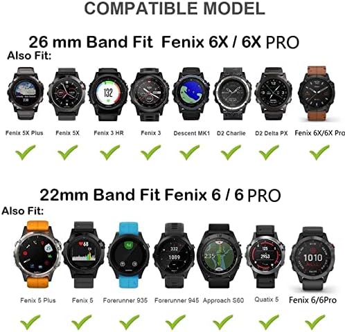 Ndjqy 22mm WatchBand para Garmin Forerunner 945 935 Fenix ​​5 5Plus Fenix ​​6 Pro Silicone Smart Watch Band Redunda Pulseira