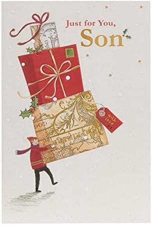 Filho Card de Natal- Para Son- Son Son Card- Son Christmas Card com Nice Words- Cartão de presente para Him- Son Christmas