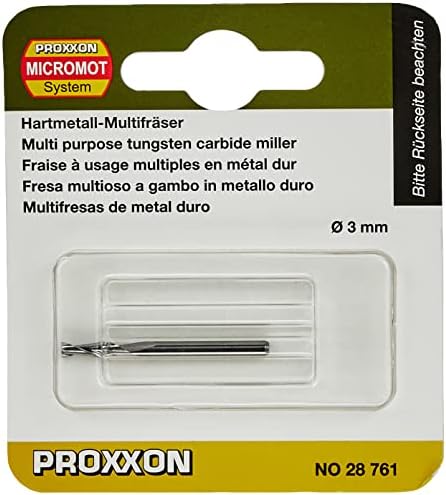 Proxxon 28761 cortador de moagem de carboneto de tungstênio, 15/128