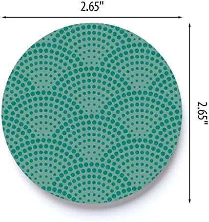 Vieiras Dot Mint Teal 2,75 x 2,75 Monta -russa de cerâmica Pacote de 2