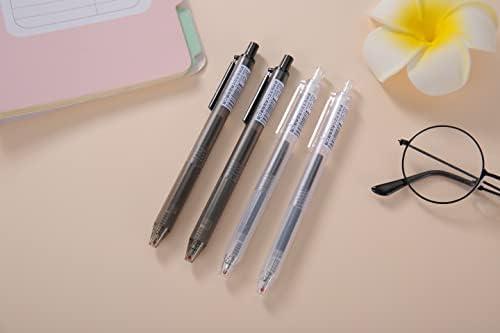 Canetas de gel, caneta em gel preto Ponto fino, canetas retráteis de rollerball de tinta em gel para escrita suave, perfeita para material escolar de escritório.